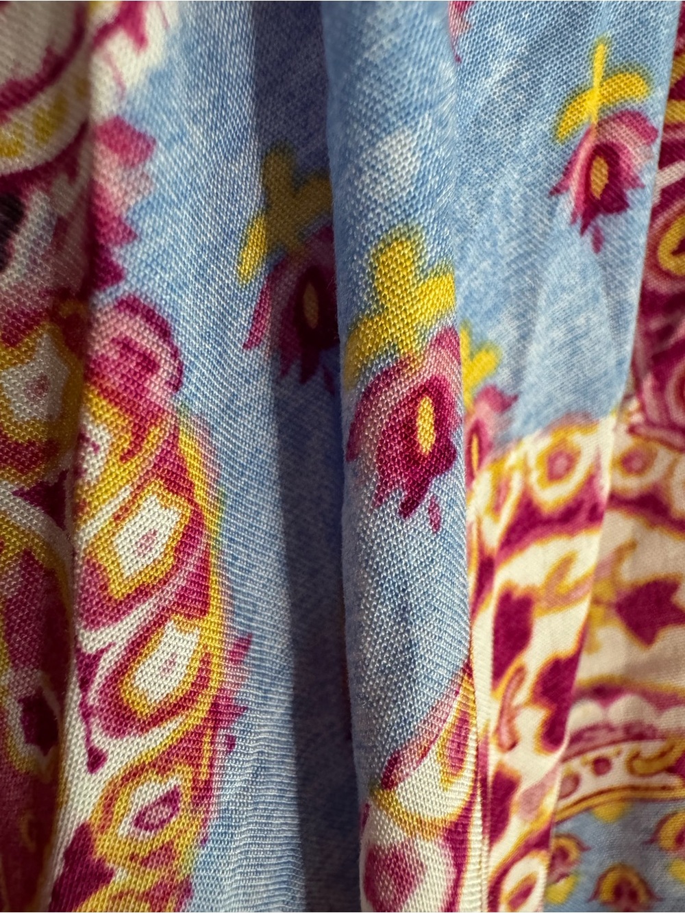Zara Pink and Light Blue Paisley Midi Dress - Picture 5 of 10